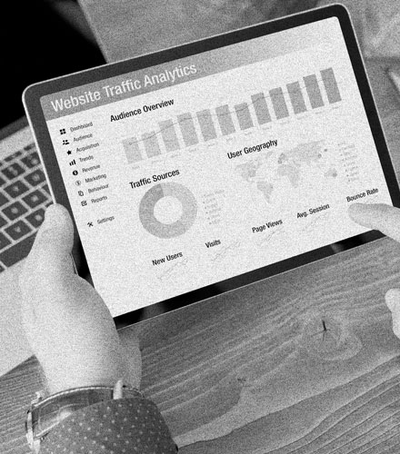 SEM Services Website Traffic Report Stylized