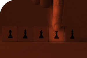 Concept of Personalization using blocks with chess pieces