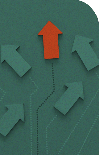 concept of Competitive Advantage using arrows