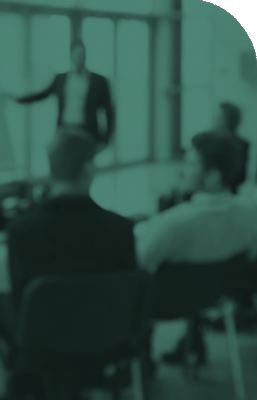 Business people at a meeting