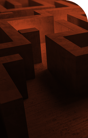 Abstract maze representing complex business strategy and decision-making